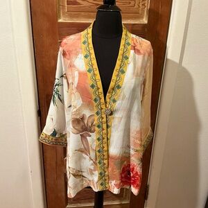 John Mark elegant floral kimono